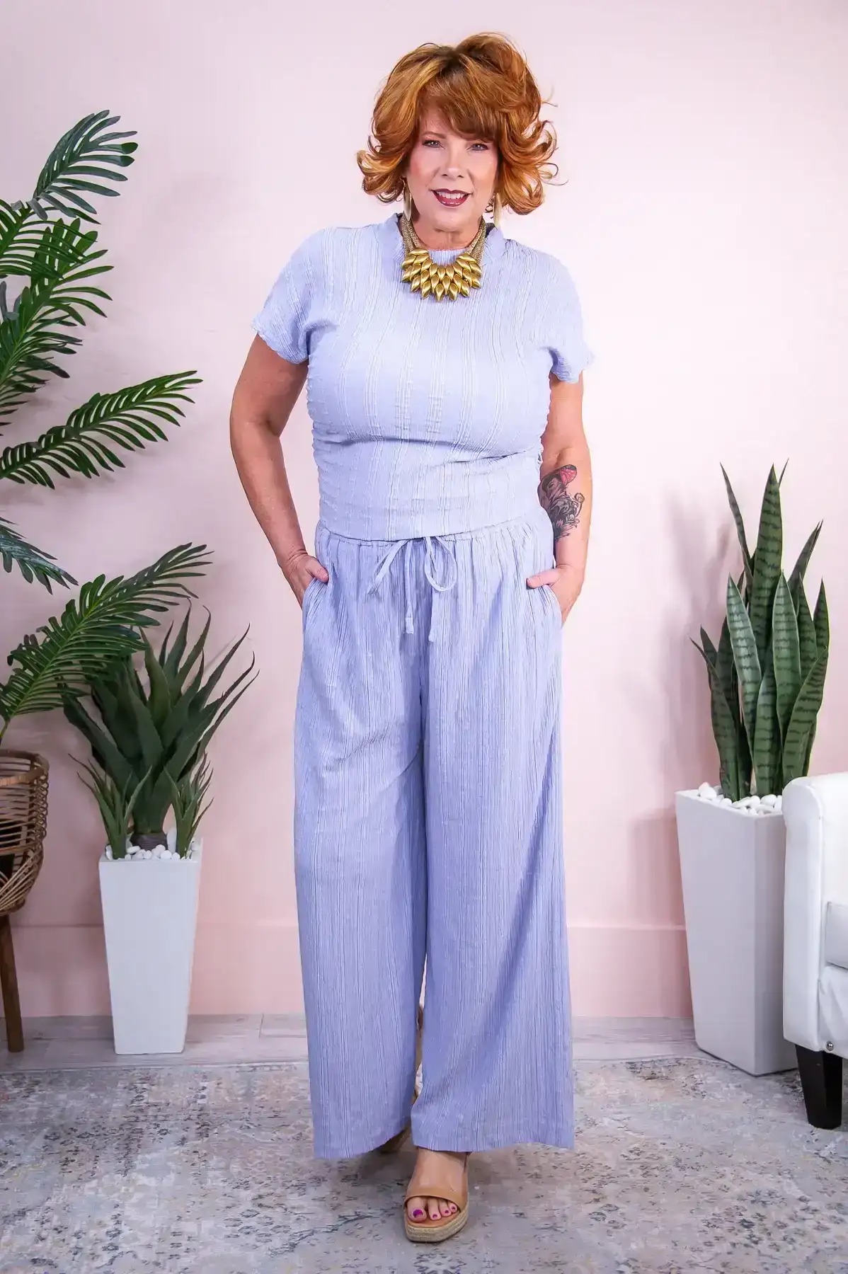 Image of Cool & Collected Lavender Solid Pants - PNT1601LI