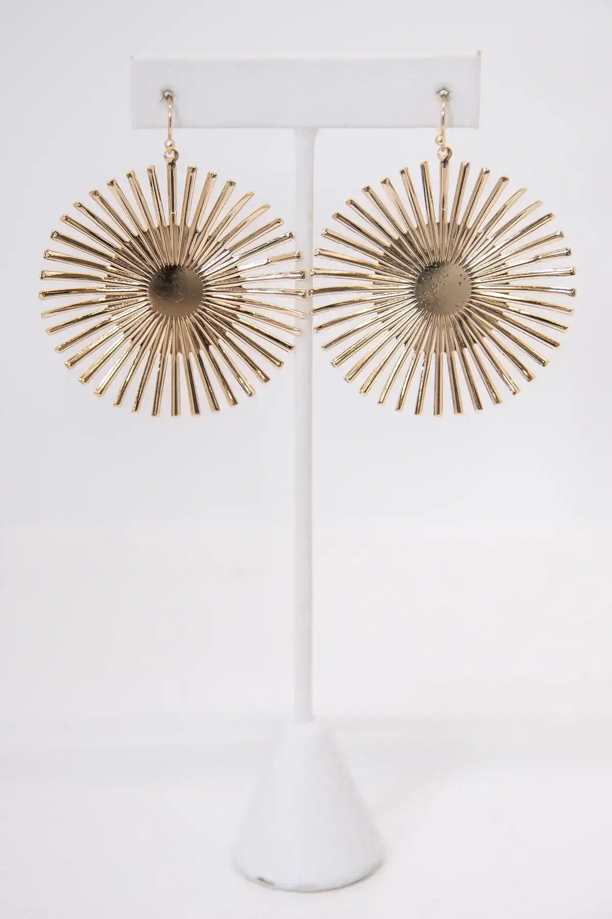 Image of Gold Sunburst Earrings - EAR4251GD