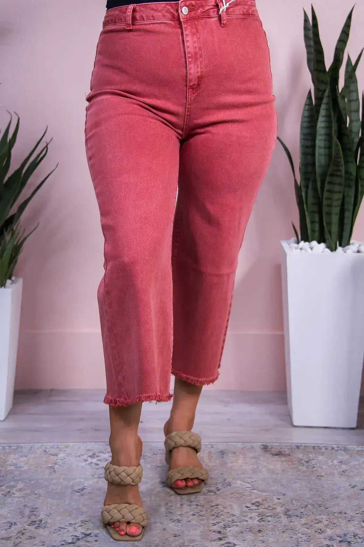 Image of Harmony Marsala Solid Jeans - K1192MS