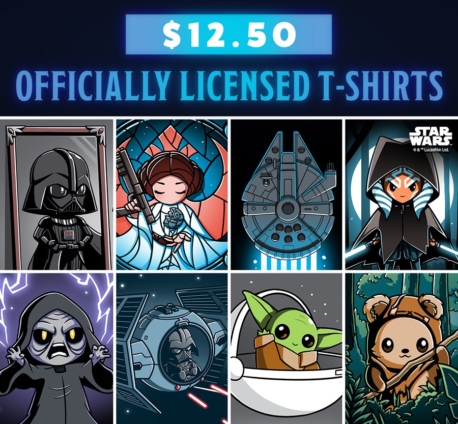 \\$12.50 Officially Licensed T-shirts