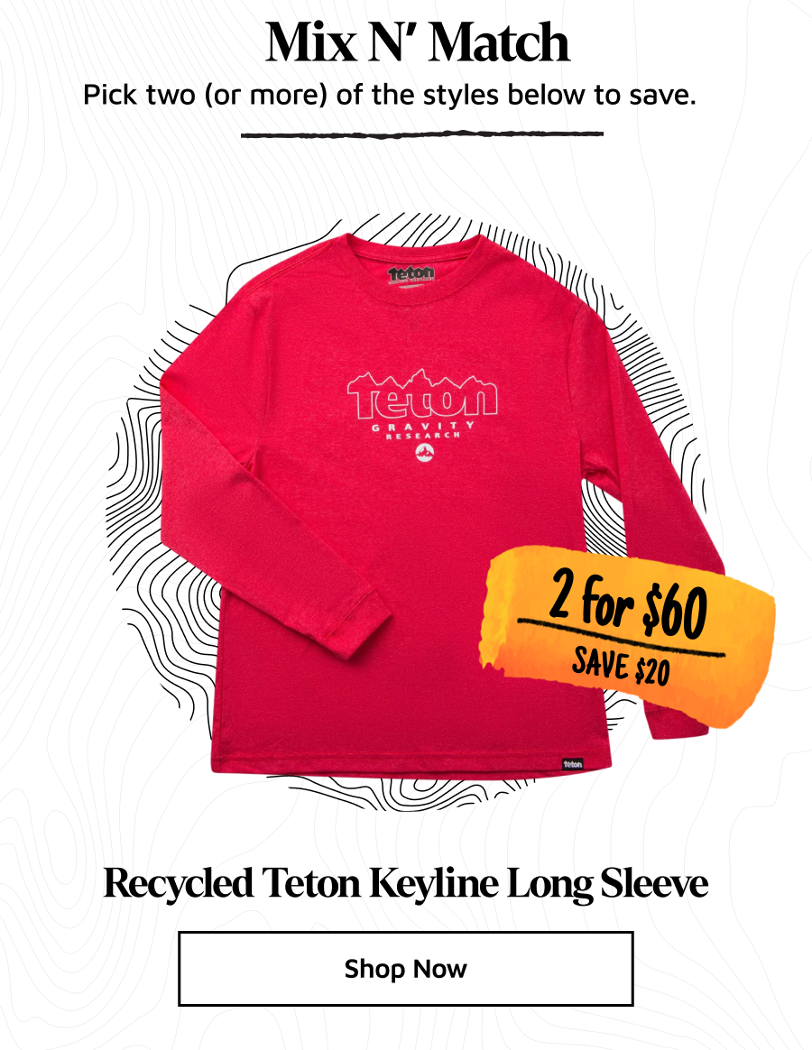 Recycled teton keyline long sleeve