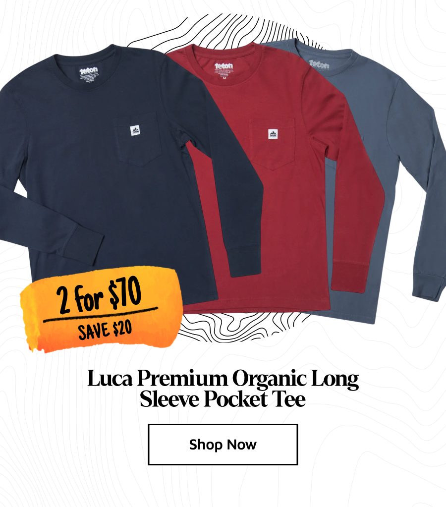 Luca Premium Organic Long Sleeve Pocket Tee