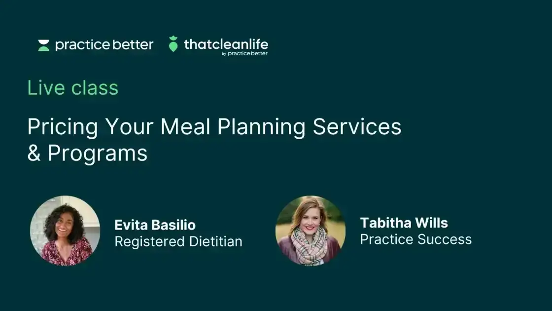 pricing your meal planning services