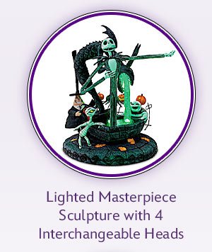 Lighted Masterpiece Sculpture with 4 Interchangeable Heads