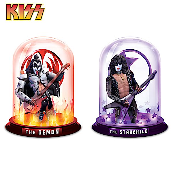 KISS® Glass Dome Sculptures with Colored LED Lights