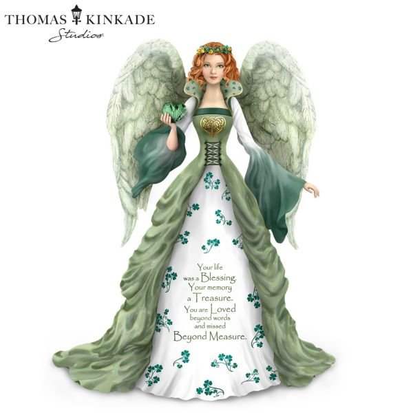 Celtic Angel Honors the Memory of a Loved One - Thomas Kinkade A Love Beyond Measure Figurine