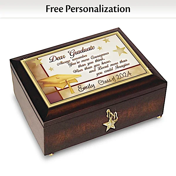 Heirloom Music Box with Graduate's Name and Class Year