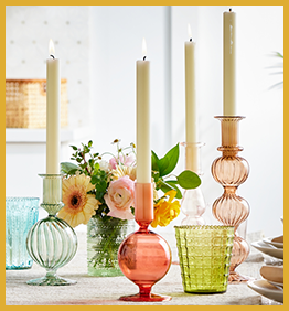 Be Home Glass Candlesticks