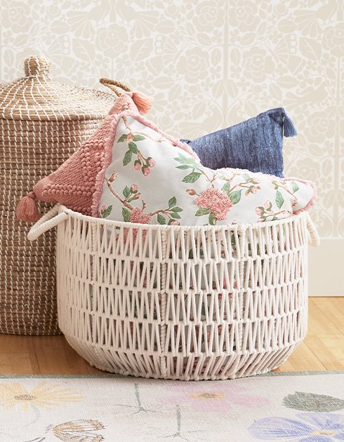 Luna Round Cotton Rope Laundry Basket