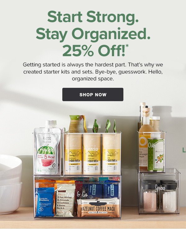Start Strong. Stay Organized. 25% Off!