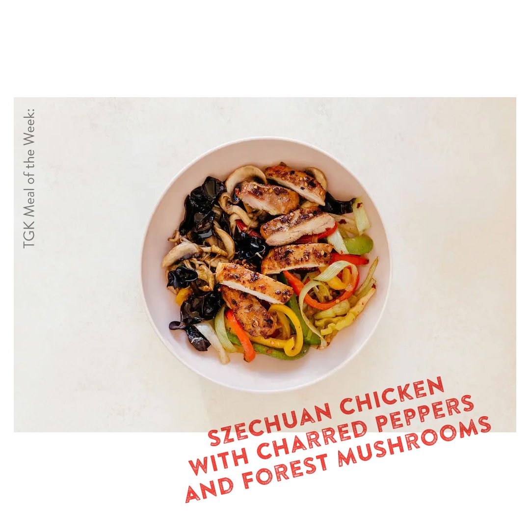 Szechuan Chicken with Charred Peppers and Forest Mushrooms