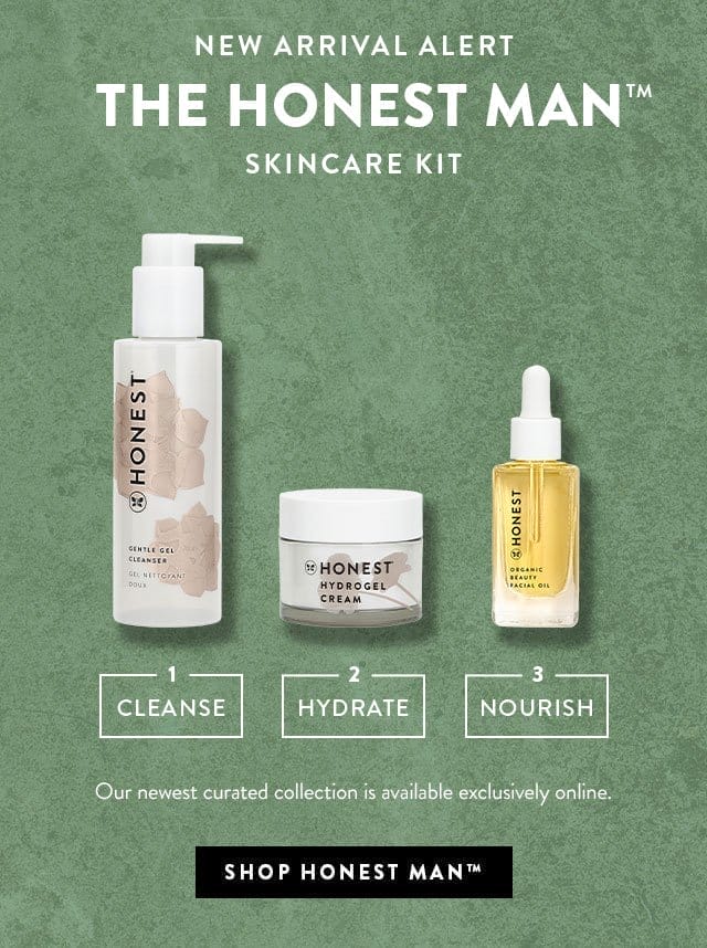 NEW ARRIVAL ALERT! The Honest Man™ Skincare Kit. Shop now!