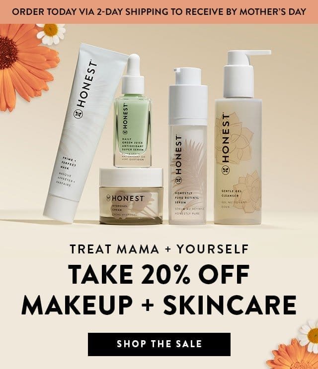 Take 20% off makeup + skincare! Shop the sale