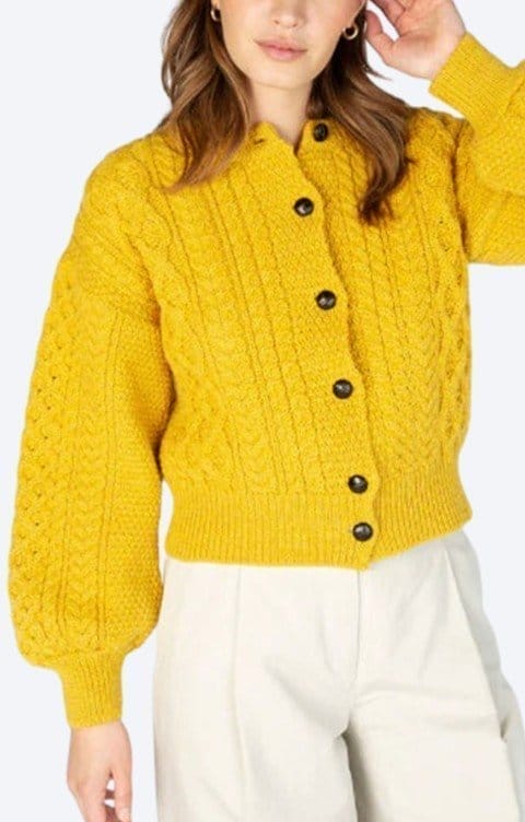 Clover Cropped Aran Cardigan