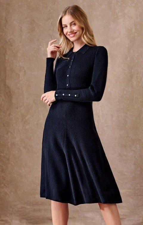 Merino Cashmere Button Dress