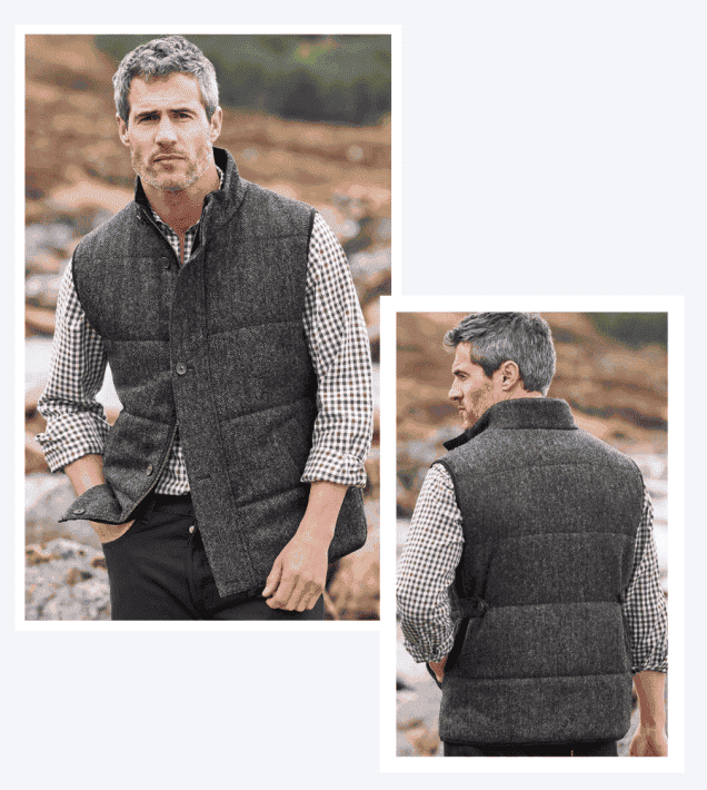 Tweed Tipped Gilet