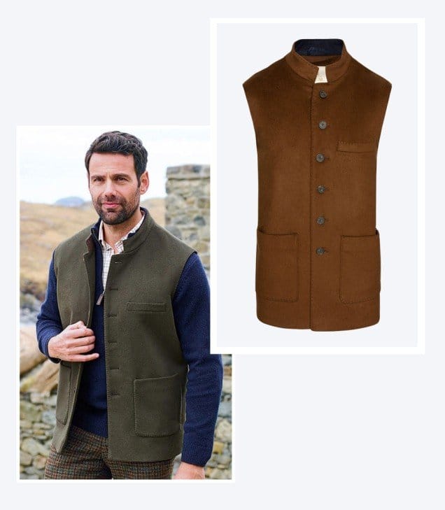 Wool And Cashmere Sporting Waistcoat