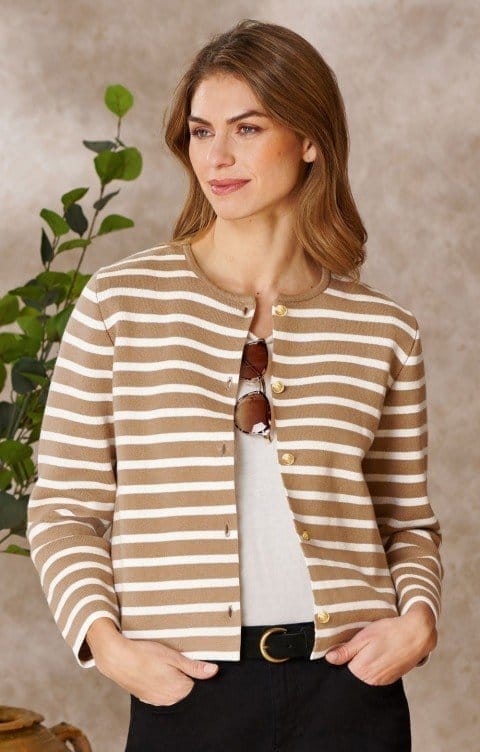 Cotton Stripe Cardigan