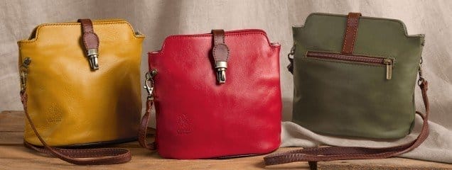 SMALL BUCKLE LEATHER CROSS BODY BAG