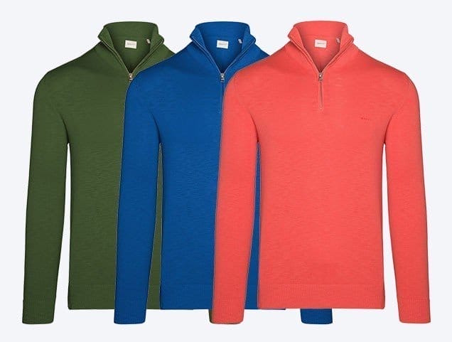 GANT FLAMME COTTON HALF-ZIP SWEATER