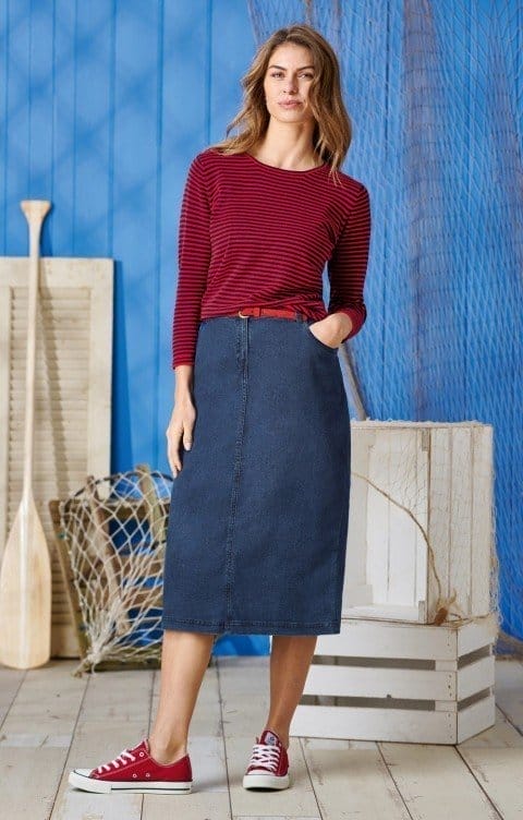 Denim Pencil Skirt