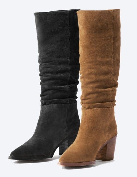 Ruched High Heel Boots