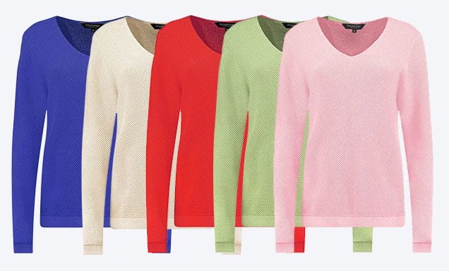 V-NECK PIQUE PULLOVER