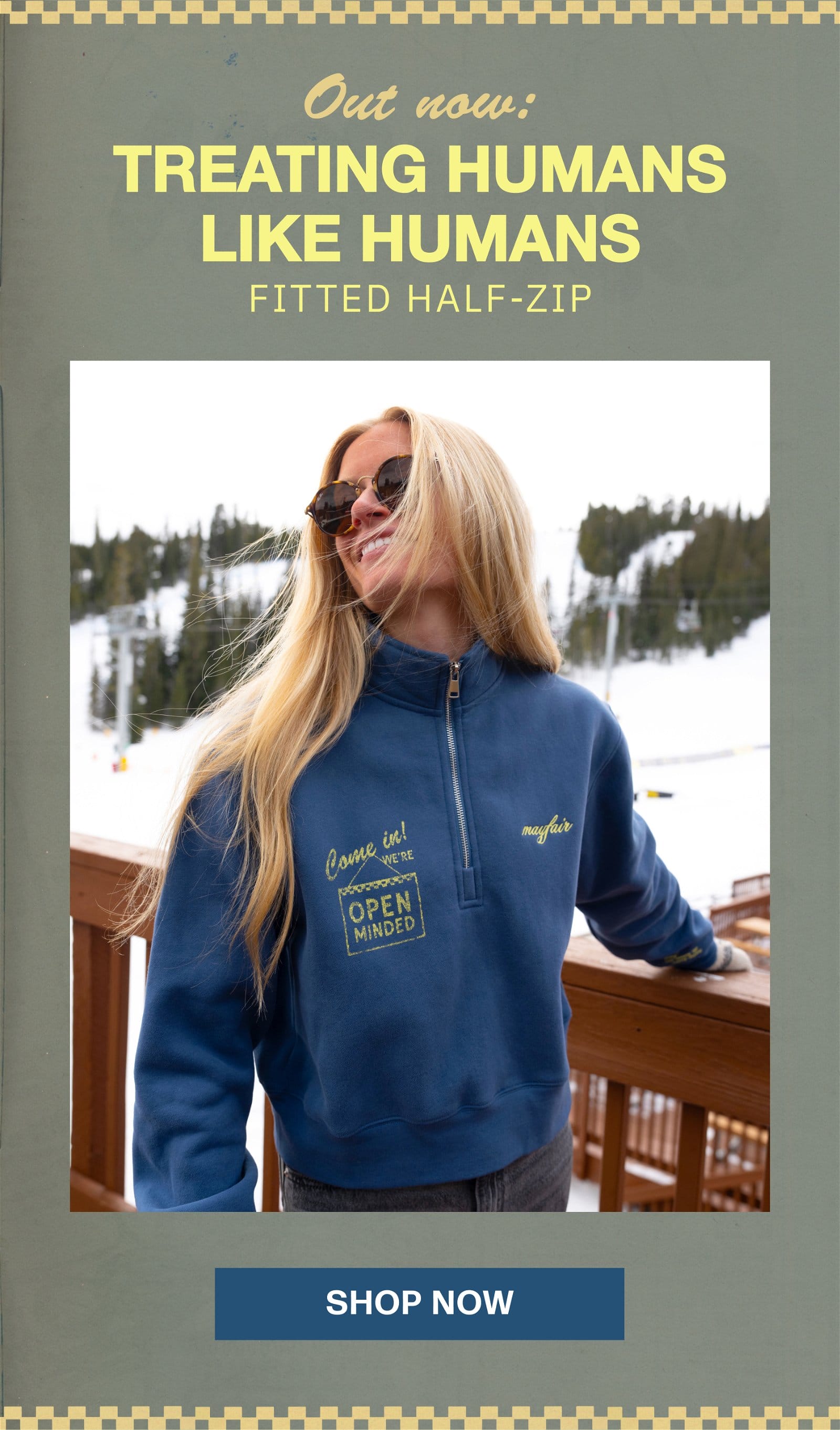 Out Now: Treating Humans Like Humans Fitted Half-Zip