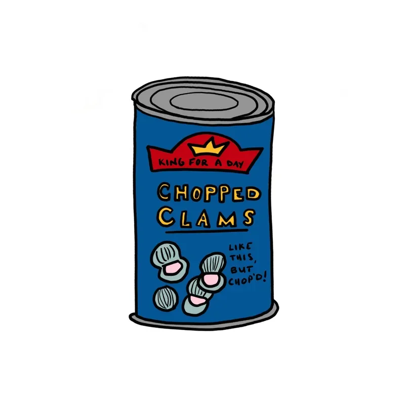 A can of chopped clams.