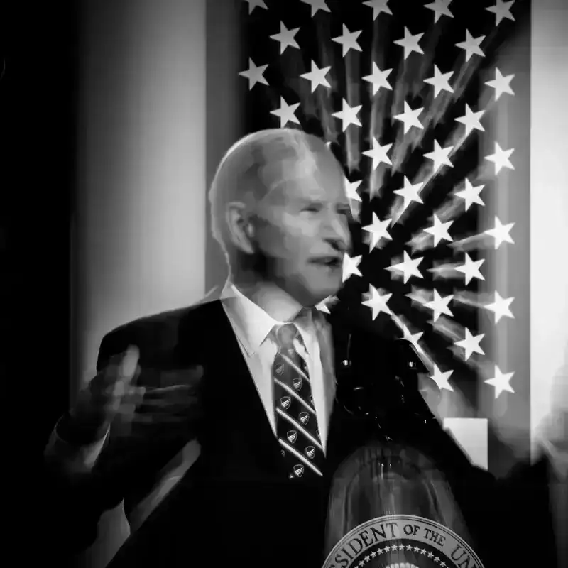 President Joe Biden gives a speech near Valley Forge