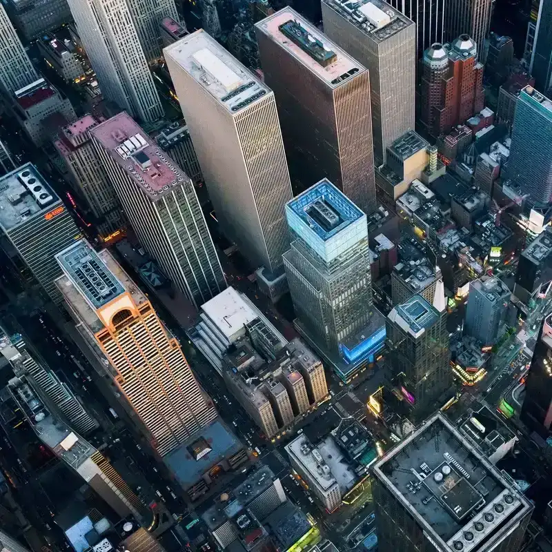 Bird's eye view over manhattan.