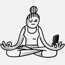 illustration of a person meditating