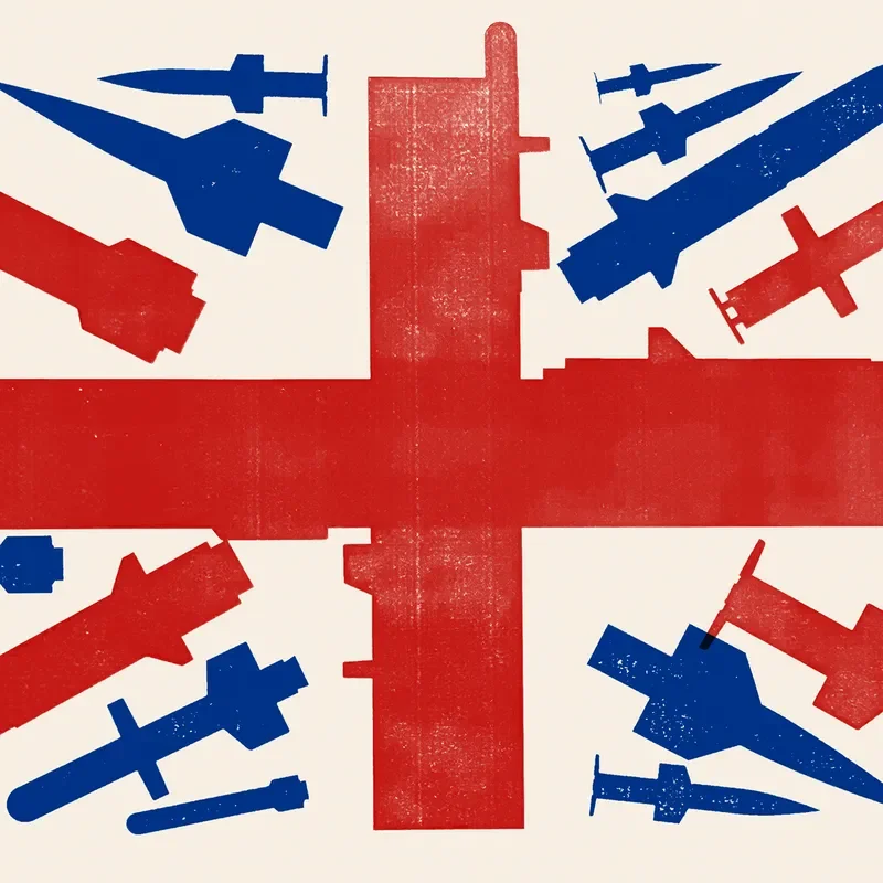 The Union Jack made up of nuclear warheads