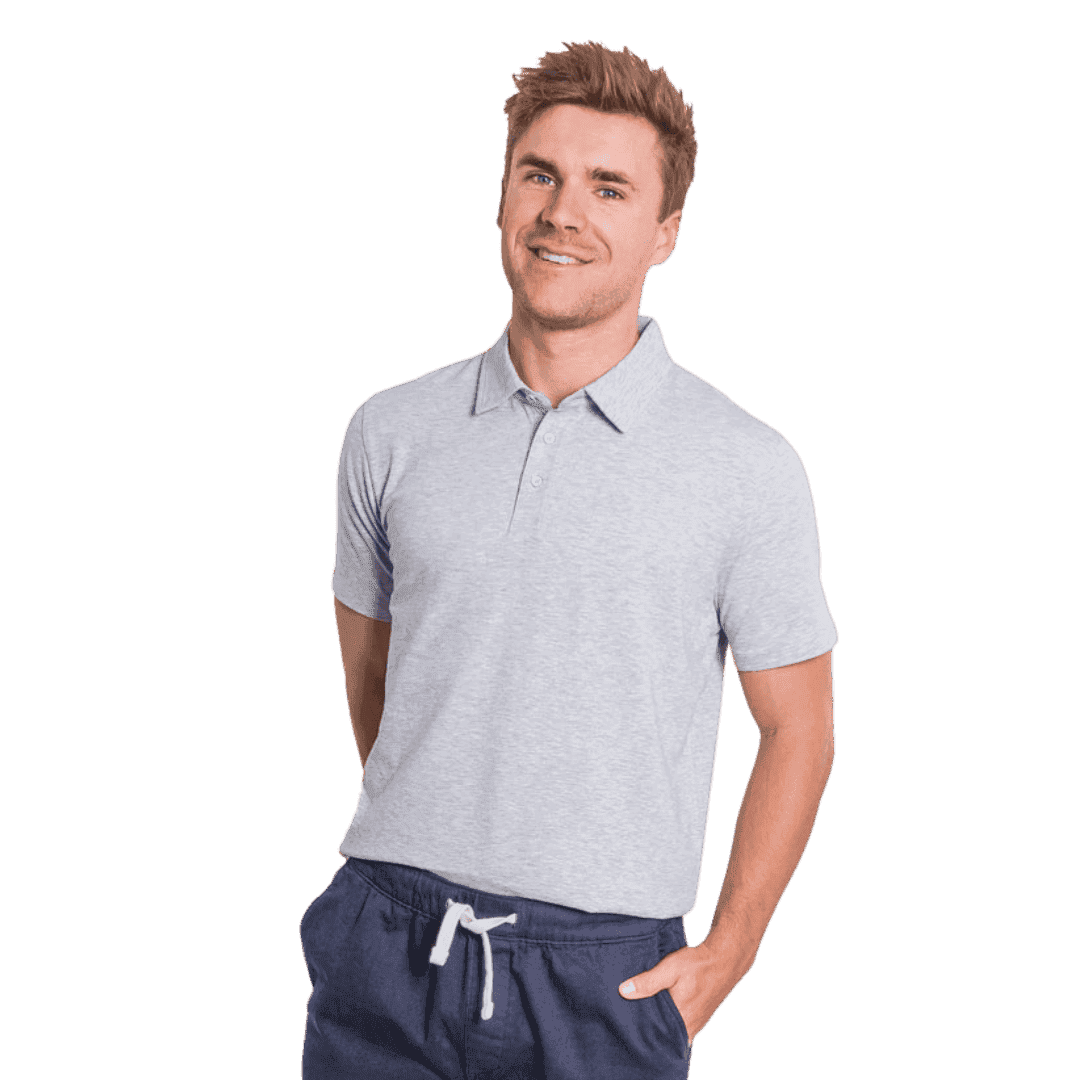 The Perfect Polo in Heather Grey