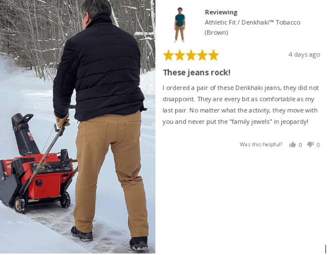 5-star review for Athletic Tobacco Denkhakis