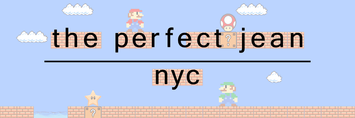 The Perfect Jean, NYC logo, but Mario-fied