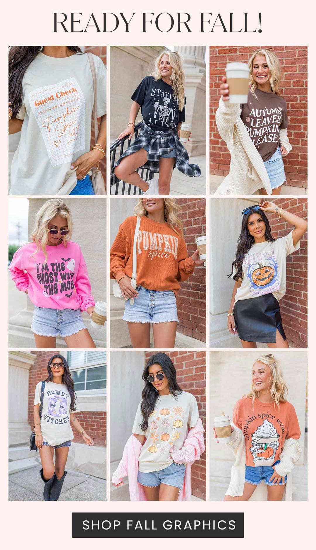 SHOP FALL GRAPHICS - READY FOR FALL!