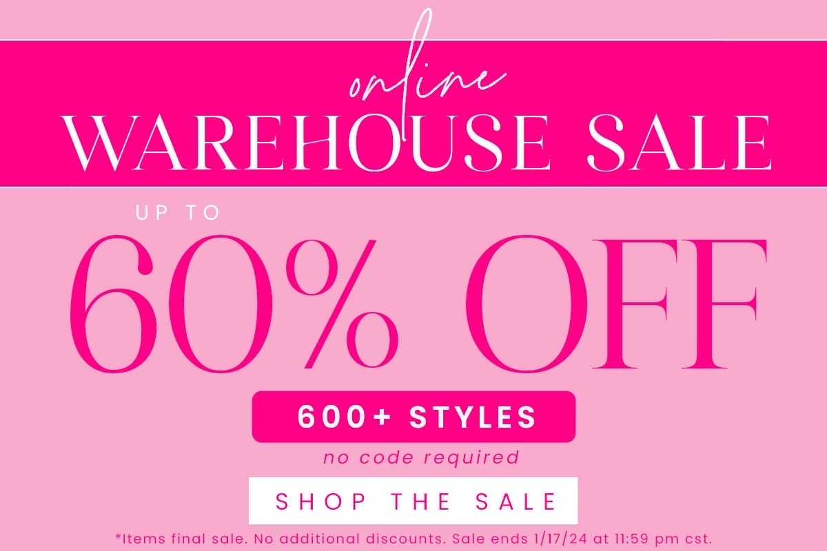 UP TO 60% OFF 600+ STYLES