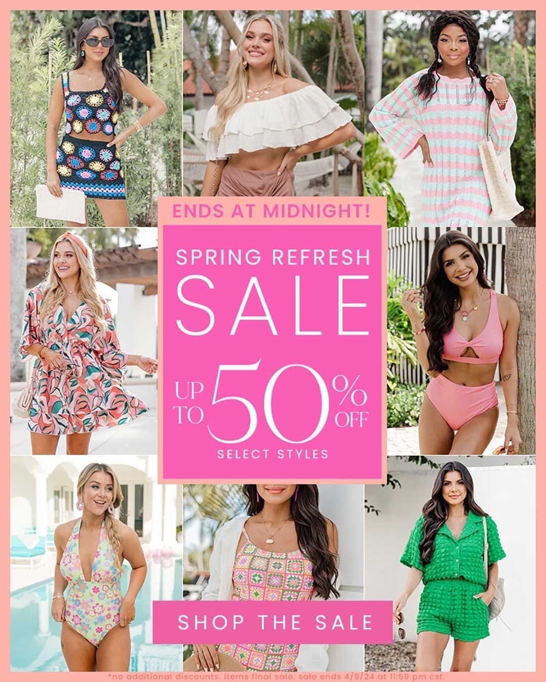 Shop Spring Refresh Sale - Ends at Midnight! - Up to 50% Off Select Styles