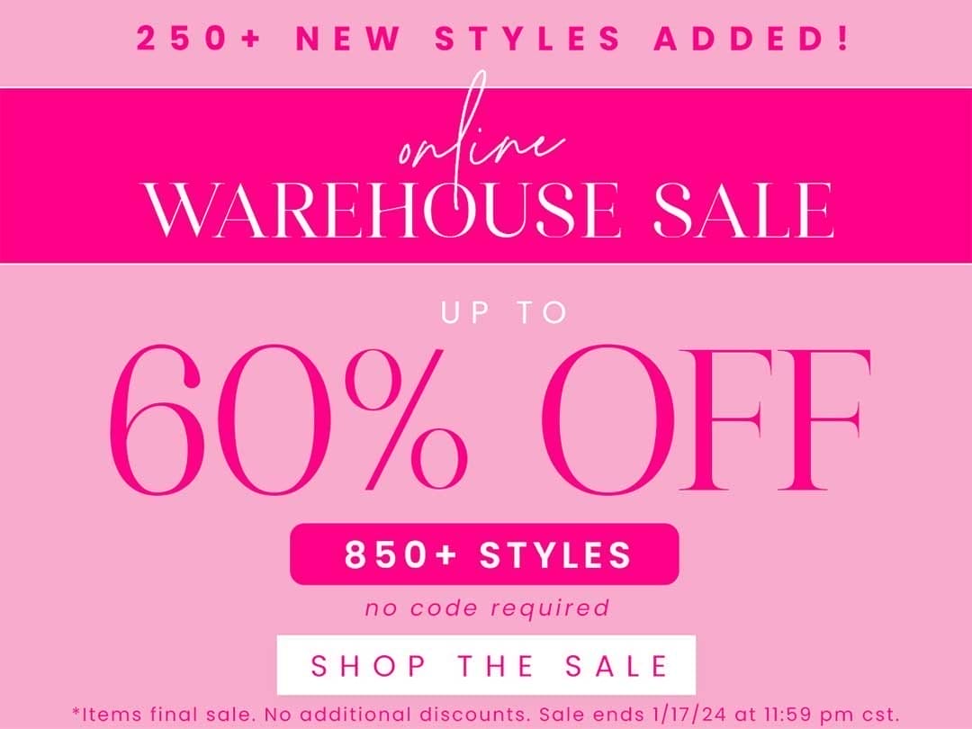 Shop the Online Warehouse Sale