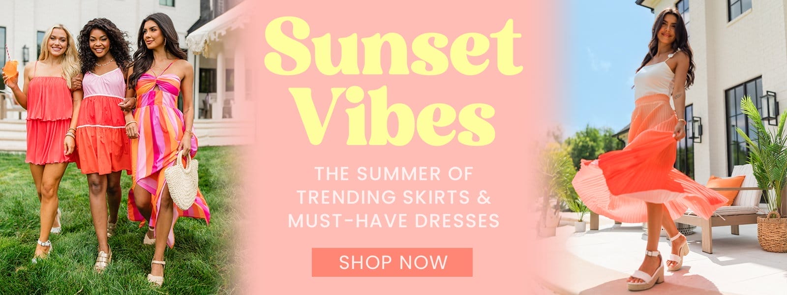 SHOP SUNSET VIBES - THE SUMMER OF TRENDING SKIRTS & MUST-HAVE DRESSES