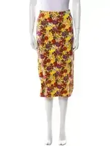 Floral Print Knee-Length Skirt