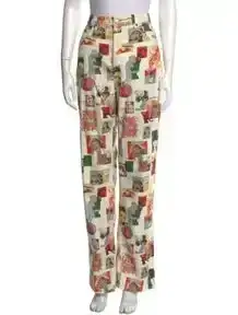 Printed Wide Leg Pants