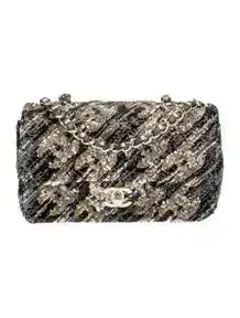 2023 Classic Rectangular Mini Sequin Flap Bag