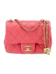 Mini Square Pearl Crush Flap Bag