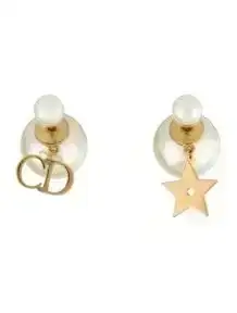 Faux Pearl CD Star Tribales Earrings