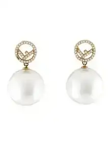 Faux Pearl F is Fendi Drop Earrings