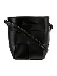Leather Tassel Bucket Bag