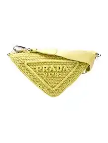 Rafia Triangle Crossbody Bag