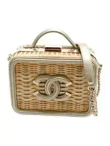 Small Rattan Filigree Vanity Case